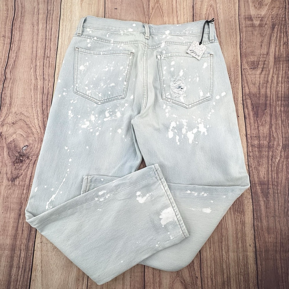 Frame Le Piper Jeans Caribbean Spray Straight Leg Women 34 NWT from Free People‎ - Picture 5 of 12